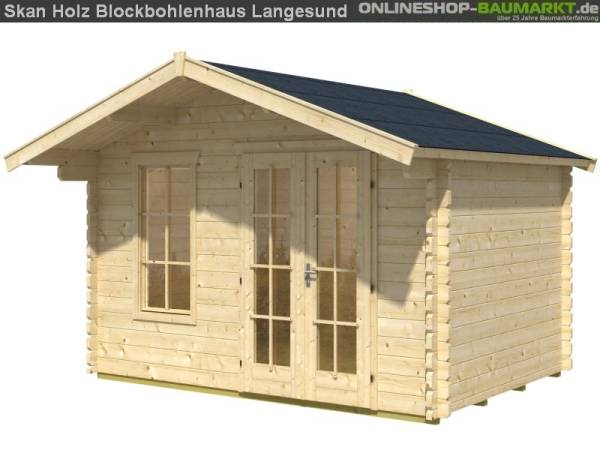 Skan Holz Blockbohlenhaus Langesund Größe 1, 340 x 250 cm