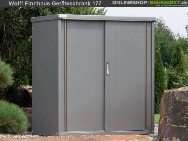 Wolff Finnhaus Geräteschrank 177 rauchgrau Metall-Geräteschrank Wolff Finnhaus Geräteschrank 177 rauchgrau Metall-Geräteschrank