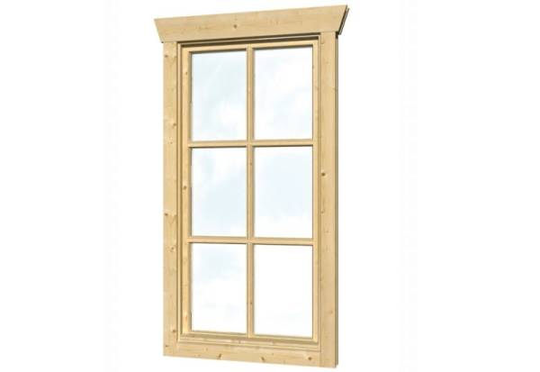 Skan Holz Einzelfenster 45 mm hoch, Anschlag rechts