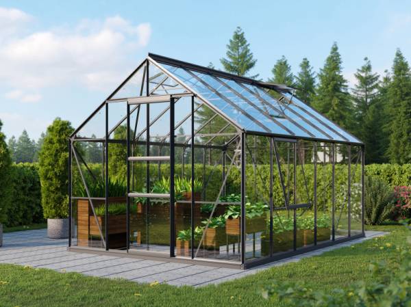 Vitavia Gewächshaus Meridian 1, 9900 ESG 3mm , schwarz