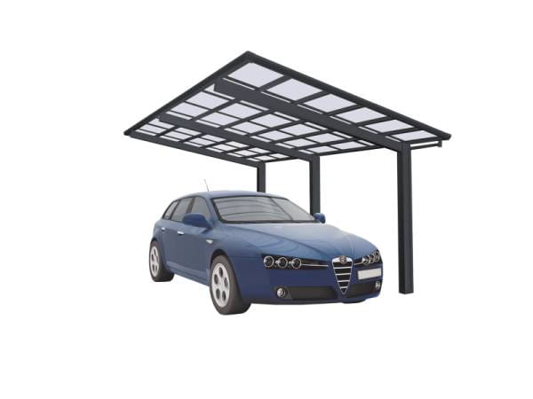 Ximax Aluminium Carport Linea Typ 110 Sonderlänge + Sonderbreite XS Schwarz