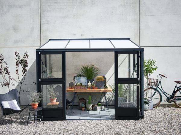 Juliana Gewächshaus Veranda 6.6 Anthrazit, 3mm Sicherheitsglas Juliana Gewächshaus Veranda 6.6 Anthrazit, 3mm Sicherheitsglas