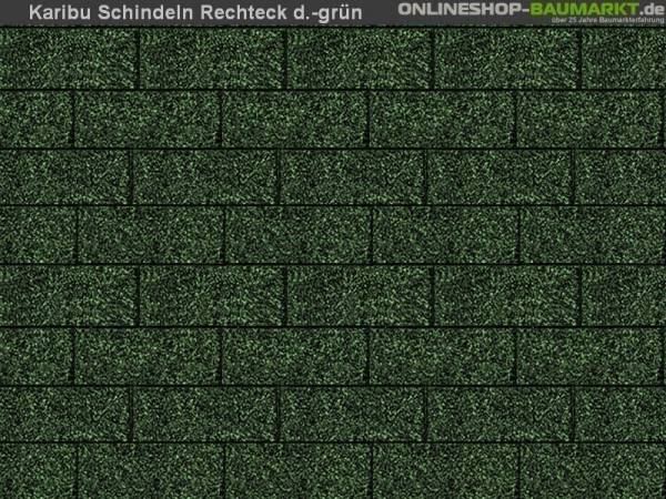 Karibu Dachschindeln Rechteck dunkelgrün Karibu Dachschindeln Rechteck dunkelgrün