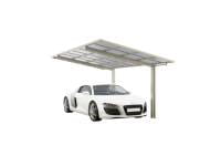 Ximax Aluminium Carport Linea Typ 80 Sonderlänge + Sonderbreite XS Edelstahl-Look