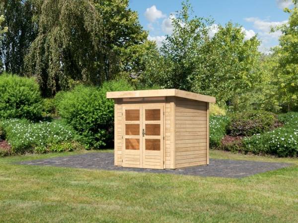 Karibu Woodfeeling Gartenhaus Kandern 1 natur 28 mm Karibu Woodfeeling Gartenhaus Kandern 1 natur 28 mm