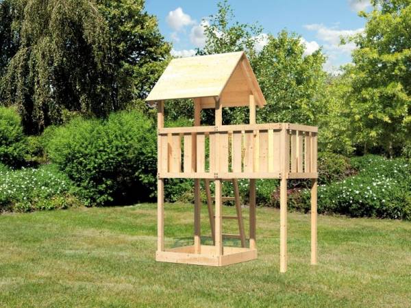 Akubi Spielturm Lotti natur mit Anbauplattform Akubi Spielturm Lotti natur mit Anbauplattform