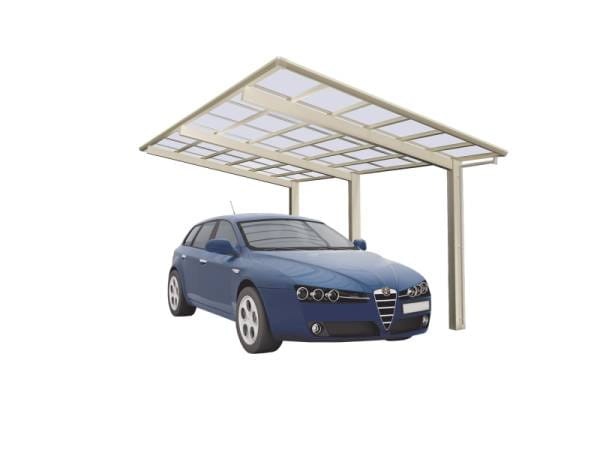 Ximax Aluminium Carport Linea Typ 110 Sonderbreite XL Edelstahl-Look