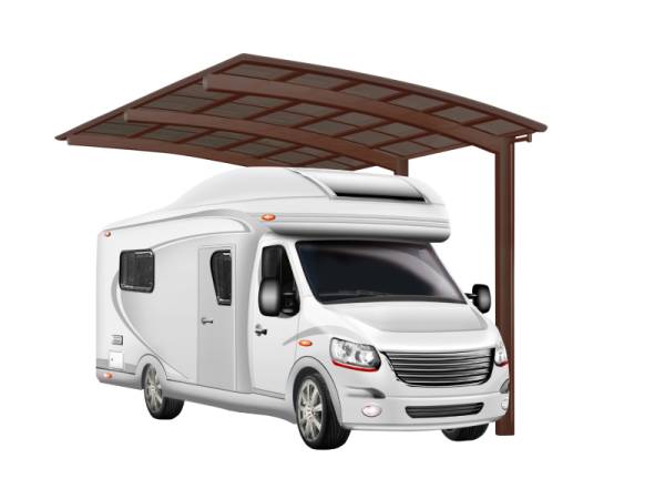 Ximax Aluminium Carport Portoforte Caravan Typ 80 Standard Mattbraun
