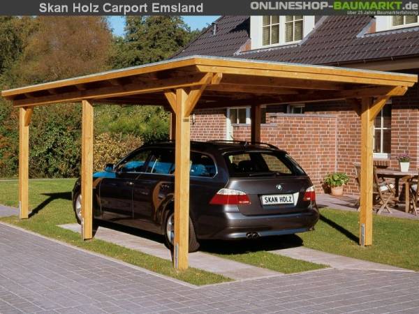 Skan Holz Carport Emsland 354 x 604 cm Leimholz Skan Holz Carport Emsland 354 x 604 cm Leimholz