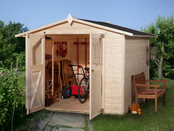 Weka Gartenhaus 316 Größe 2 mit Doppeltür natur Weka Gartenhaus 316 Größe 2 mit Doppeltür natur