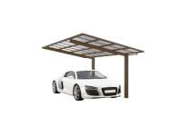 Ximax Aluminium Carport Linea Typ 60 Sonderlänge + Sonderbreite XS Bronze