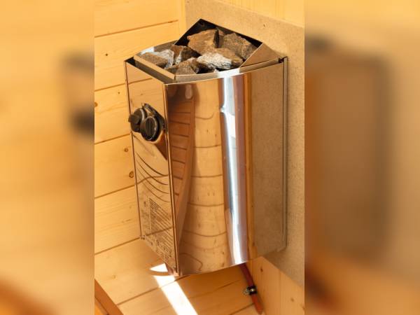 Wolff Finnhaus Saunaofen elektrisch 3,5 kW 2B integrierte Steuerung , inkl. Saunasteine