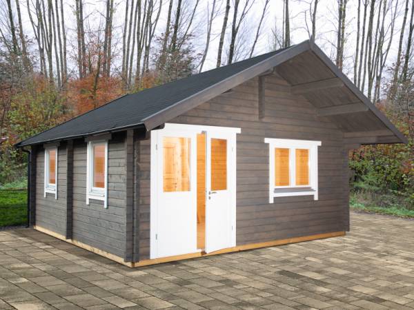 Wolff Finnhaus Freizeithaus Lappland 70-A XL mit Schlafboden Wolff Finnhaus Freizeithaus Lappland 70-A XL mit Schlafboden
