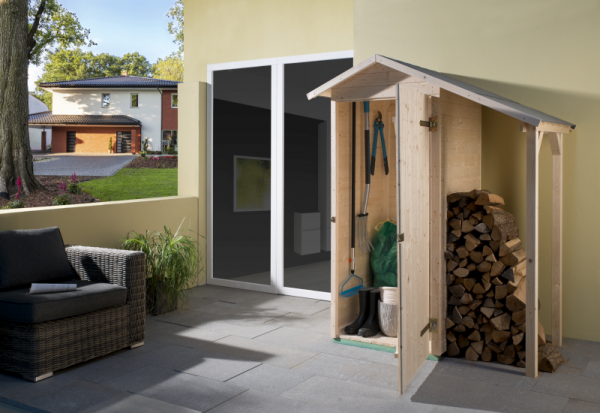 Weka Geräteschrank mit Schleppdach und Einzeltür Weka Geräteschrank mit Schleppdach und Einzeltür