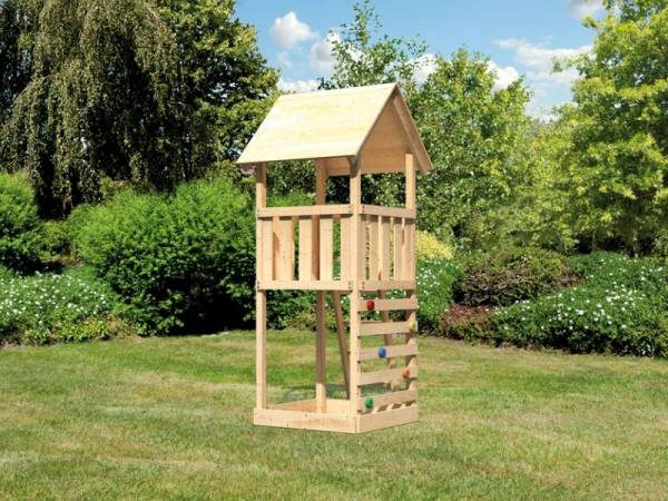 Akubi Spielturm Lotti mit Kletterwand Akubi Spielturm Lotti mit Kletterwand