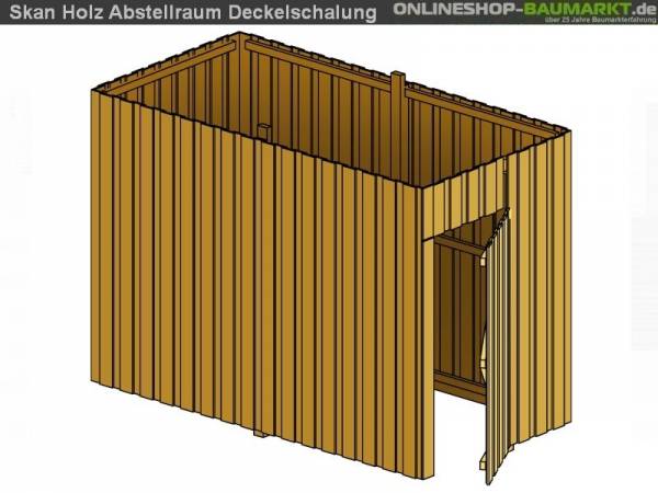Skan Holz Abstellraum A2 für Carport 314 x 317 cm Deckelschalung Skan Holz Abstellraum A2 für Carport 314 x 317 cm Deckelschalung