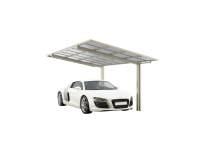 Ximax Aluminium Carport Linea Typ 60 Sonderbreite XL Edelstahl-Look