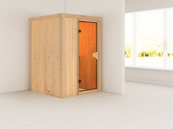 Lenja - Karibu Sauna Plug & Play ohne Ofen - ohne Dachkranz - Lenja - Karibu Sauna Plug & Play ohne Ofen - ohne Dachkranz -