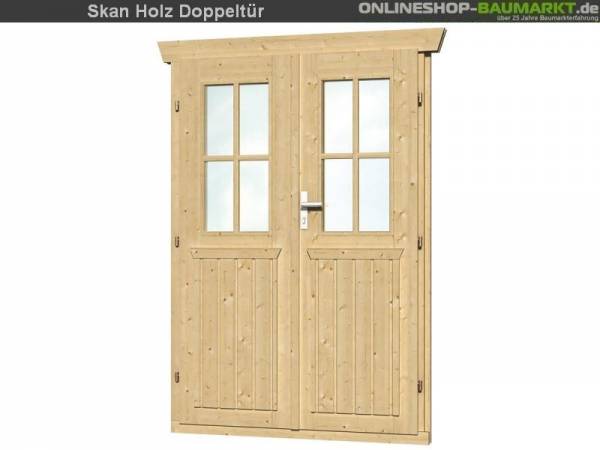 Skan Holz Doppeltür halbverglast 28 mm Skan Holz Doppeltür halbverglast 28 mm