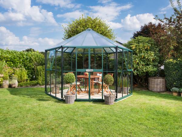 Vitavia Gewächshaus Hera 9000 ESG 3 mm u. HKP 6 mm dunkelgrün Vitavia Gewächshaus Hera 9000 ESG 3 mm u. HKP 6 mm dunkelgrün