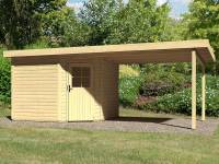 Karibu Woodfeeling Gartenhaus Neuruppin 3 natur mit Schleppdach 3,00 Meter