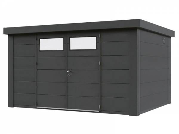 Wolff Finnhaus Metall-Gerätehaus Eleganto 3024 Granitgrau inkl. Dachrinne und Fallrohr Wolff Finnhaus Metall-Gerätehaus Eleganto 3024 Granitgrau inkl. Dachrinne und Fallrohr