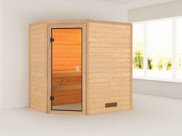 Karibu Woodfeeling Massivholzsauna Svea 38 mm Karibu Woodfeeling Massivholzsauna Svea 38 mm