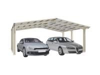 Ximax Aluminium Carport Linea Typ 110 Sonderbreite XL Edelstahl-Look