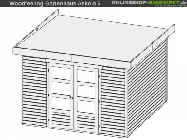 Karibu Woodfeeling Gartenhaus Askola 6 natur 19 mm