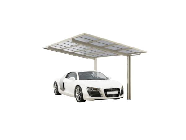 Ximax Aluminium Carport Linea Typ 80 Sonderlänge Edelstahl-Look