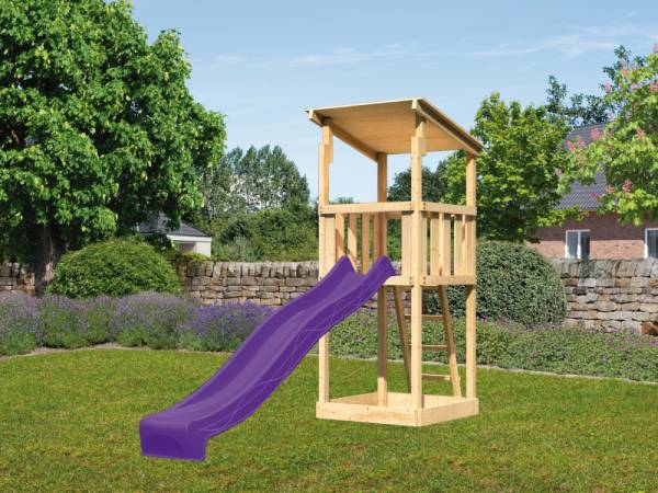 Akubi Spielturm Anna + Rutsche violett Akubi Spielturm Anna + Rutsche violett