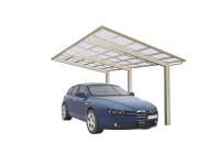 Ximax Aluminium Carport Linea Typ 110 Sonderlänge + Sonderbreite XS Edelstahl-Look