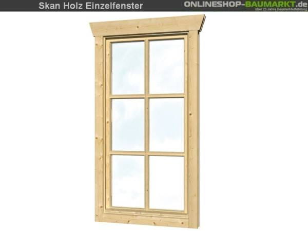 Skan Holz Einzelfenster 45 mm hoch, Anschlag links