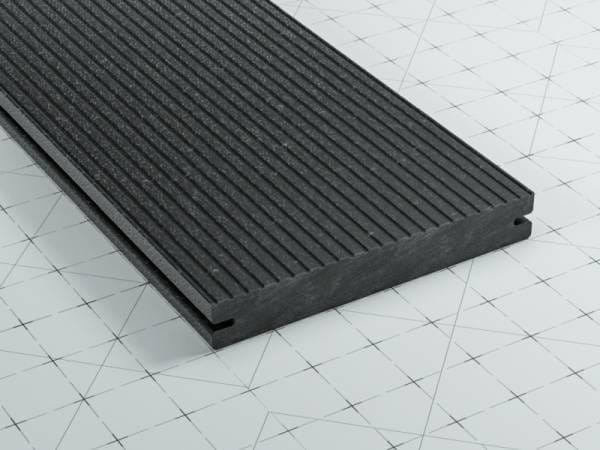 WPC Basic Terrassendiele 3 Meter 19 x 138 mm Anthrazit, Massivprofil WPC Basic Terrassendiele 3 Meter 19 x 138 mm Anthrazit, Massivprofil