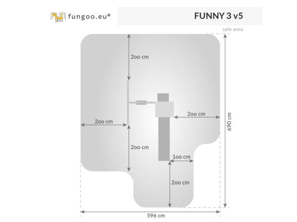 FUNGOO FUNNY3 mit Sandkasten und Schaukel / NADELHOLZ KDI