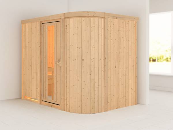 Karibu Sauna Titania 4 ohne Ofen, ohne Dachkranz, mit Energiespartür Karibu Sauna Titania 4 ohne Ofen, ohne Dachkranz, mit Energiespartür