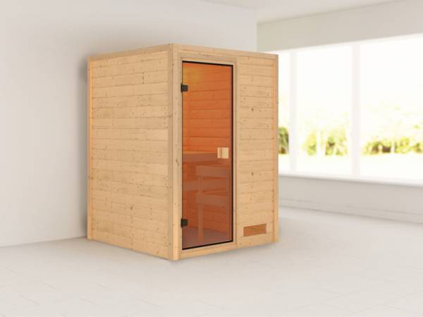 Nadja - Karibu Sauna Plug & Play ohne Ofen - ohne Dachkranz - Nadja - Karibu Sauna Plug & Play ohne Ofen - ohne Dachkranz -