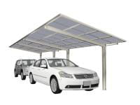 Ximax Aluminium Carport Linea Typ 80 Tandem Edelstahl-Look