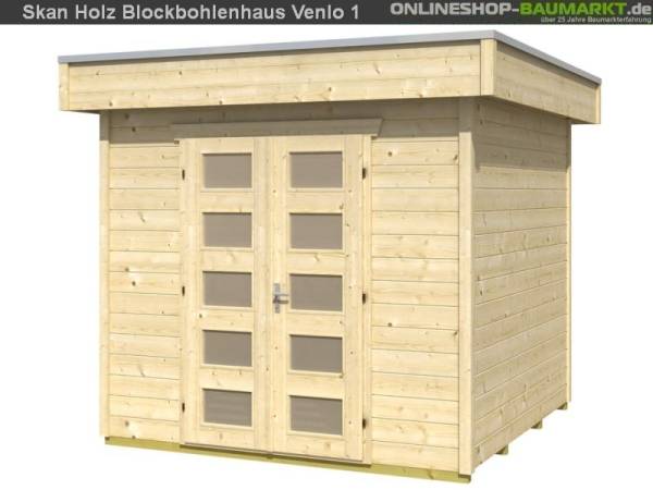 Skan Holz Blockbohlenhaus Venlo Größe 1, 250 x 250 cm