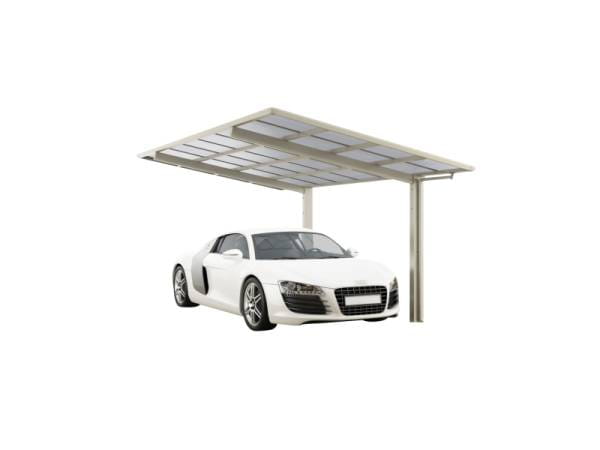 Ximax Aluminium Carport Linea Typ 80 Sonderbreite XL Edelstahl-Look