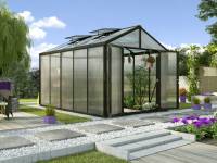 Vitavia Gewächshaus Zeus Comfort 10000 HKP 10mm, schwarz pulverbeschichtet