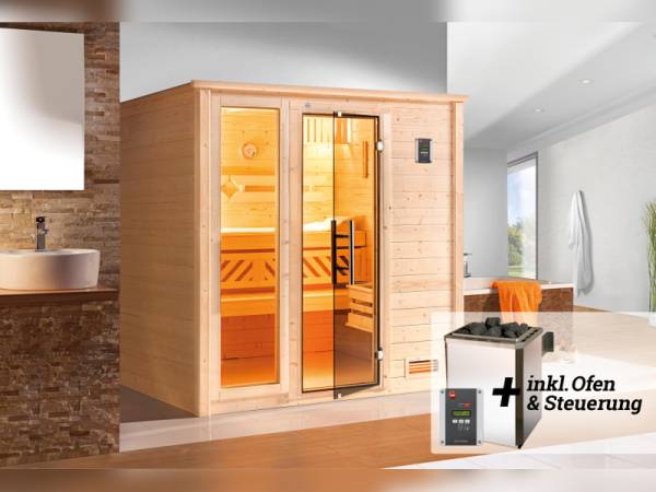 Weka Sauna Bergen Gr. 1,8 inkl. 7,5 kW BioS Weka Sauna Bergen Gr. 1,8 inkl. 7,5 kW BioS