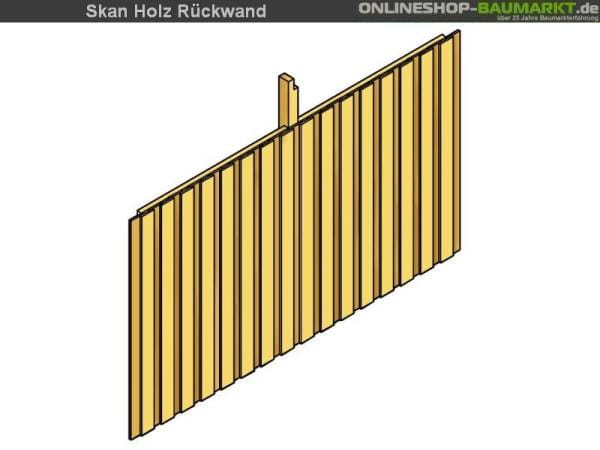 Skan Holz Rückwand für Carport 341 x 180 cm Deckelschalung