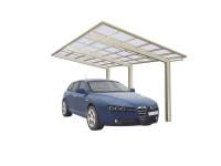 Ximax Aluminium Carport Linea Typ 110 Sonderbreite XL Edelstahl-Look