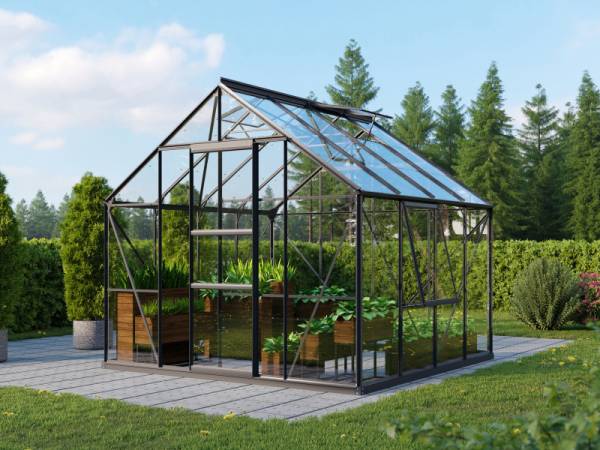 Vitavia Gewächshaus Meridian 1, 6700 ESG 3mm, schwarz