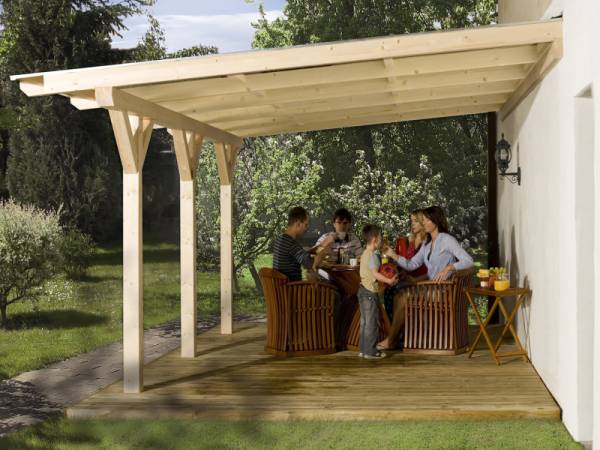 Weka Terrassenüberdachung 672 Größe 1 Leimholz Weka Terrassenüberdachung 672 Größe 1 Leimholz
