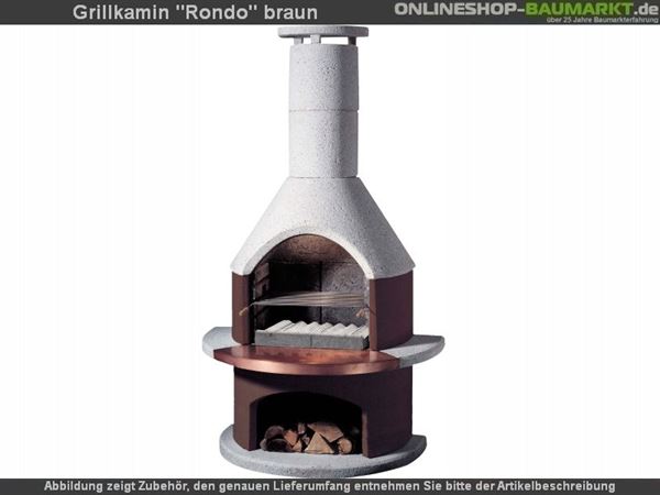 Buschbeck Gartengrillkamin Rondo weiss / braun Buschbeck Gartengrillkamin Rondo weiss / braun