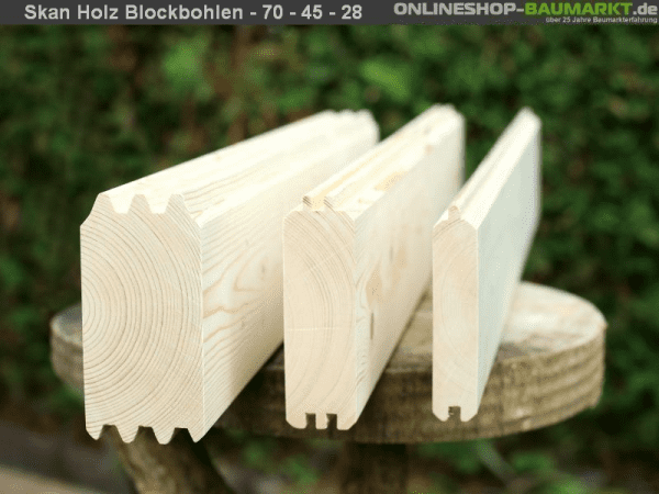 Skan Holz Blockbohlenhaus Montreal 2 70plus, 420 x 380 cm