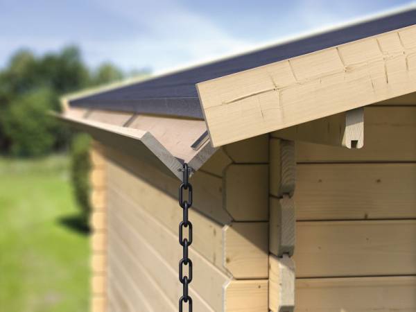 Karibu Woodfeeling Holzdachrinne Grundpaket für Flachdach bis 300 cm - Set 1