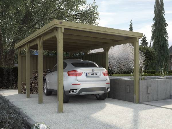 Weka Carport 617 Größe 2 inkl. Stahldach Weka Carport 617 Größe 2 inkl. Stahldach